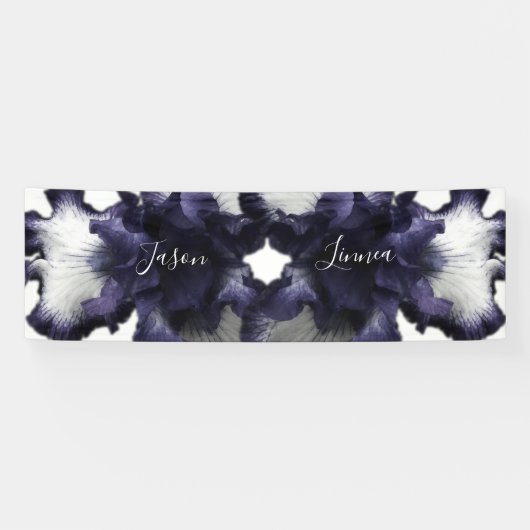 Banderoles Minimaliste violet foncé Radiant Diaphane moderne (Horizontal)