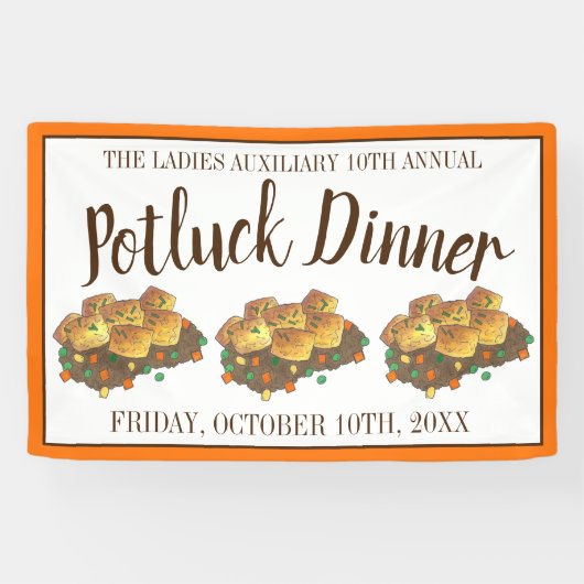 Banderoles Minnesota Plat Chaud Tot Casserole Potluck (Horizontal)