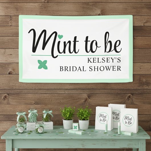Banderoles Mint to Be Wedding Bridal Shower