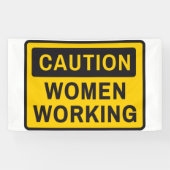 Banderoles Mise en garde des femmes qui travaillent (Horizontal)