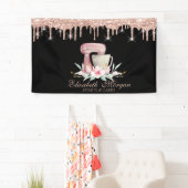 Banderoles Mixer Fleurs Rose Gold Drives Boulangerie Noir (En situation)