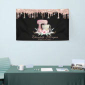Banderoles Mixer Fleurs Rose Gold Drives Boulangerie Noir (Salon professionnel)