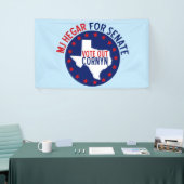 Banderoles MJ Hegar pour le Sénat (Salon professionnel)