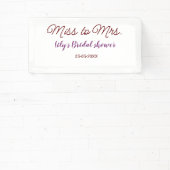 Banderoles Mlle à Mme douche nuptiale ajouter nom date année (Insitu)