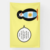 Banderoles Mme Pingouin Drapeau Argentin Parle (Verticale)
