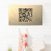 Banderoles Modèle de code QR immédiatement modifiable | Or Fa (En situation)