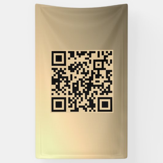 Banderoles Modèle de code QR immédiatement modifiable | Or Fa (Vertical)