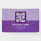 Banderoles Modèle de code QR moderne éditable | Violets (Horizontal)