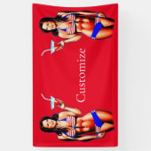 Banderoles Modèle de conditionnement physique en bikini patri (Vertical)