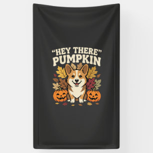 Banderoles Modèle de Corgi Halloween Hey There Pumpkin
