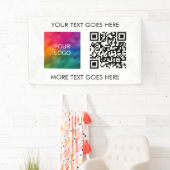 Banderoles Modèle de logo d'entreprise de code QR moderne élé (En situation)