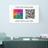 Banderoles Modèle de logo d'entreprise de code QR moderne élé (Salon professionnel)