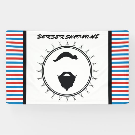 Banderoles Modèle de salon de coiffure (Horizontal)