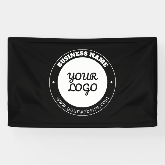 Banderoles Modèle de texte circulaire modifiable et logo télé (Horizontal)