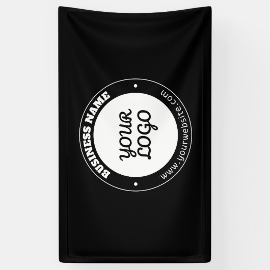 Banderoles Modèle de texte circulaire modifiable et logo télé (Vertical)