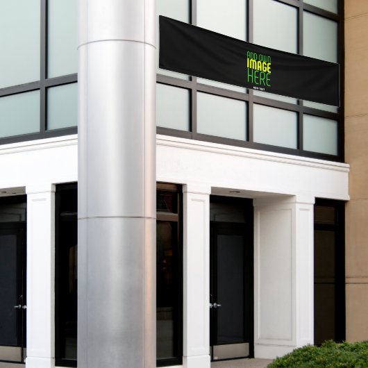 BANDEROLES MODÈLE DE TEXTE D'IMAGE NOIRE SIMPLE ET MODERNE (Bâtiment extérieur)