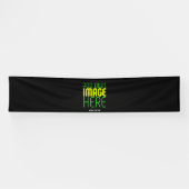 BANDEROLES MODÈLE DE TEXTE D'IMAGE NOIRE SIMPLE ET MODERNE (Horizontal)