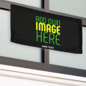 BANDEROLES MODÈLE DE TEXTE D'IMAGE NOIRE SIMPLE ET MODERNE (Bâtiment extérieur)