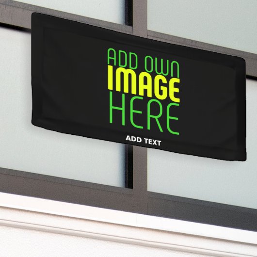 BANDEROLES MODÈLE DE TEXTE D'IMAGE NOIRE SIMPLE ET MODERNE (Bâtiment extérieur)