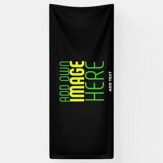 BANDEROLES MODÈLE DE TEXTE D'IMAGE NOIRE SIMPLE ET MODERNE (Vertical)