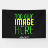 BANDEROLES MODÈLE DE TEXTE D'IMAGE NOIRE SIMPLE ET MODERNE (Horizontal)