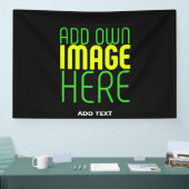 BANDEROLES MODÈLE DE TEXTE D'IMAGE NOIRE SIMPLE ET MODERNE (Salon professionnel)