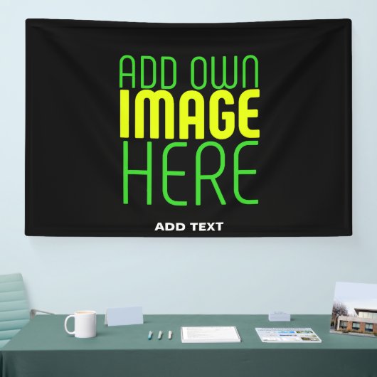 BANDEROLES MODÈLE DE TEXTE D'IMAGE NOIRE SIMPLE ET MODERNE (Salon professionnel)