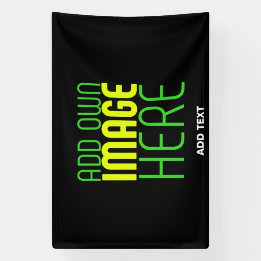 BANDEROLES MODÈLE DE TEXTE D'IMAGE NOIRE SIMPLE ET MODERNE (Verticale)