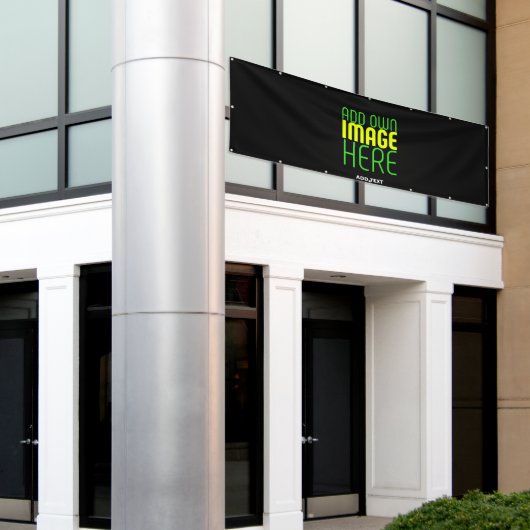 BANDEROLES MODÈLE DE TEXTE D'IMAGE NOIRE SIMPLE ET MODERNE (Bâtiment extérieur)