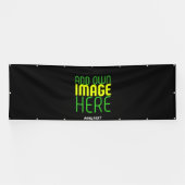 BANDEROLES MODÈLE DE TEXTE D'IMAGE NOIRE SIMPLE ET MODERNE (Horizontal)