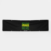 BANDEROLES MODÈLE DE TEXTE D'IMAGE NOIRE SIMPLE ET MODERNE (Horizontal)