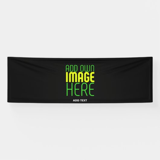BANDEROLES MODELE DE TEXTE D'IMAGE NOIRE SIMPLE ET MODIFIABLE (Horizontal)