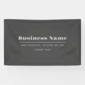 Banderoles Modèle de texte rétro-moderne modifiable | Gris ch (Horizontal)