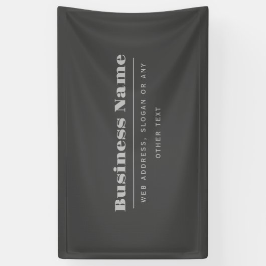 Banderoles Modèle de texte rétro-moderne modifiable | Gris ch (Vertical)