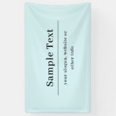 Banderoles Modèle de texte simple et élégant | Bleu clair (Vertical)