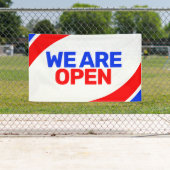 Banderoles modèle moderne nous sommes ouvert entreprise banni (En situation)