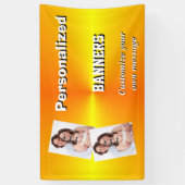 Banderoles Modèle photo jaune simple lumineux (Vertical)