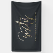Banderoles Modern 60th birthday simple stylish elegant script (Vertical)