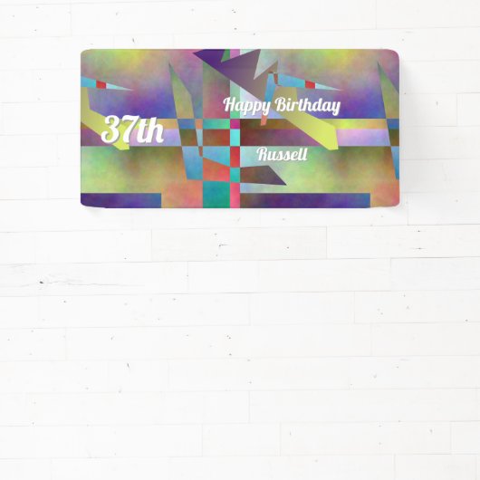 Banderoles Modern Abstract Pattern Birthday Celebration (Insitu)