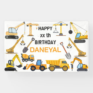Banderoles Modern Construction Simple Kid's Birthday