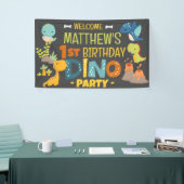 Banderoles Modern Cute Dino Dinosaur Fête d'anniversaire pour (Salon professionnel)