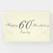 Banderoles Modern Elegant 60th Birthday Party (Horizontal)