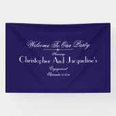 Banderoles Modern Engagement Party Script Names Chic Welcome (Horizontal)