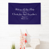 Banderoles Modern Engagement Party Script Names Chic Welcome (Insitu)