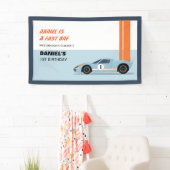 Banderoles Modern Fast One Race Car Boy 1er Anniversaire Bann (En situation)