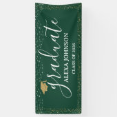 Banderoles Modern Green & Gold Class Of 2026 Graduate (Vertical)