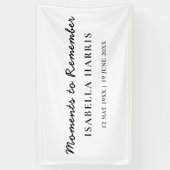 Banderoles Modern Minimalist Celebration of Life Banner (Vertical)