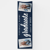 Banderoles Modern Script 2 Photo Graduation Party (Vertical)