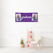 Banderoles Modern Script 2 Photo Graduation Party (En situation)
