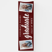 Banderoles Modern Script 2 Photo Graduation Party (Vertical)